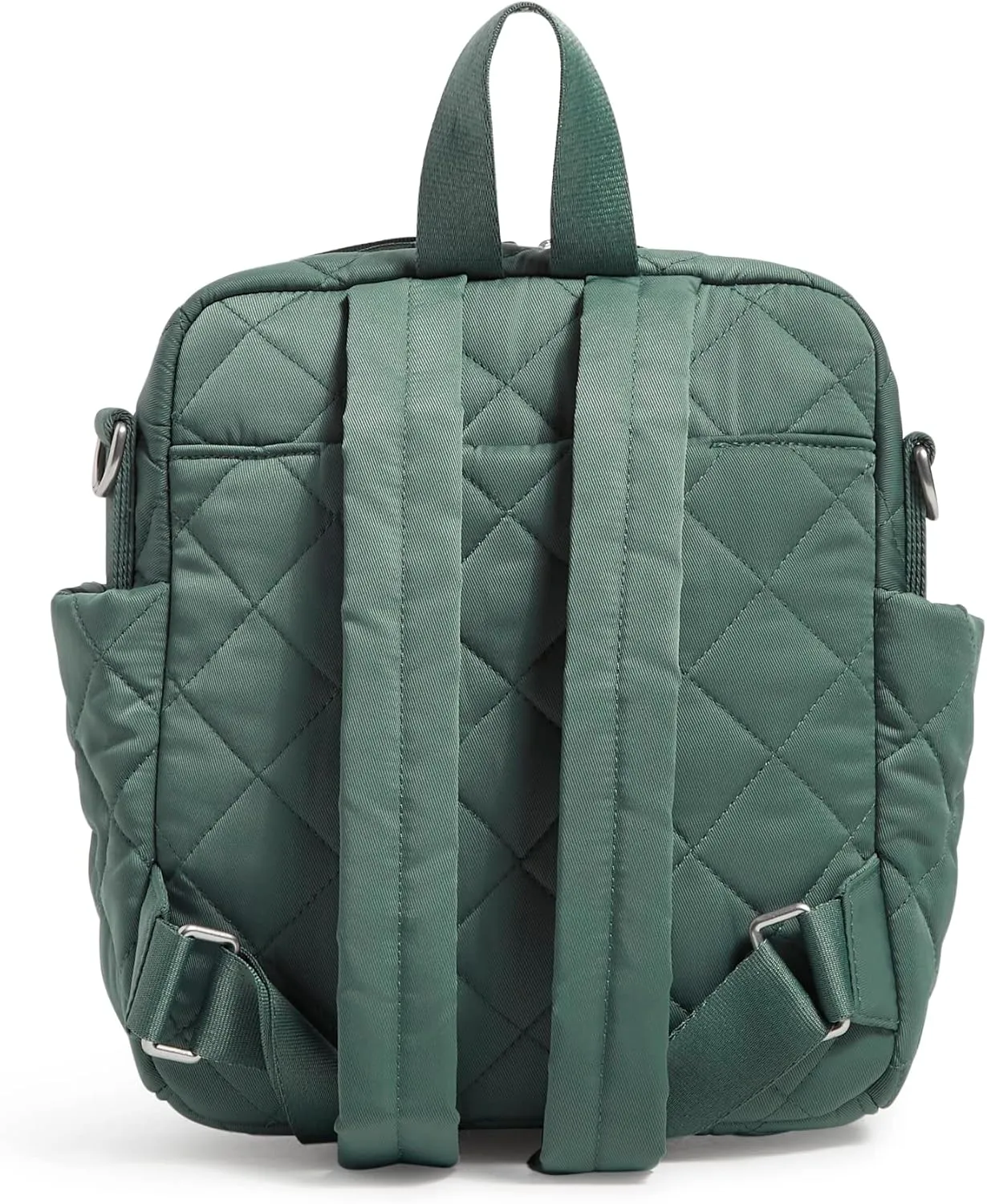 Vera Bradley Women's Performance Twill Convertible Small Backpack, Olive Leaf, One Size