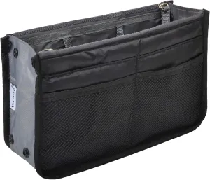 Vercord Purse Organizer Insert for Handbags Bag Organizers Inside Tote Pocketbook Women Nurse Nylon 13 Pockets Black Medium