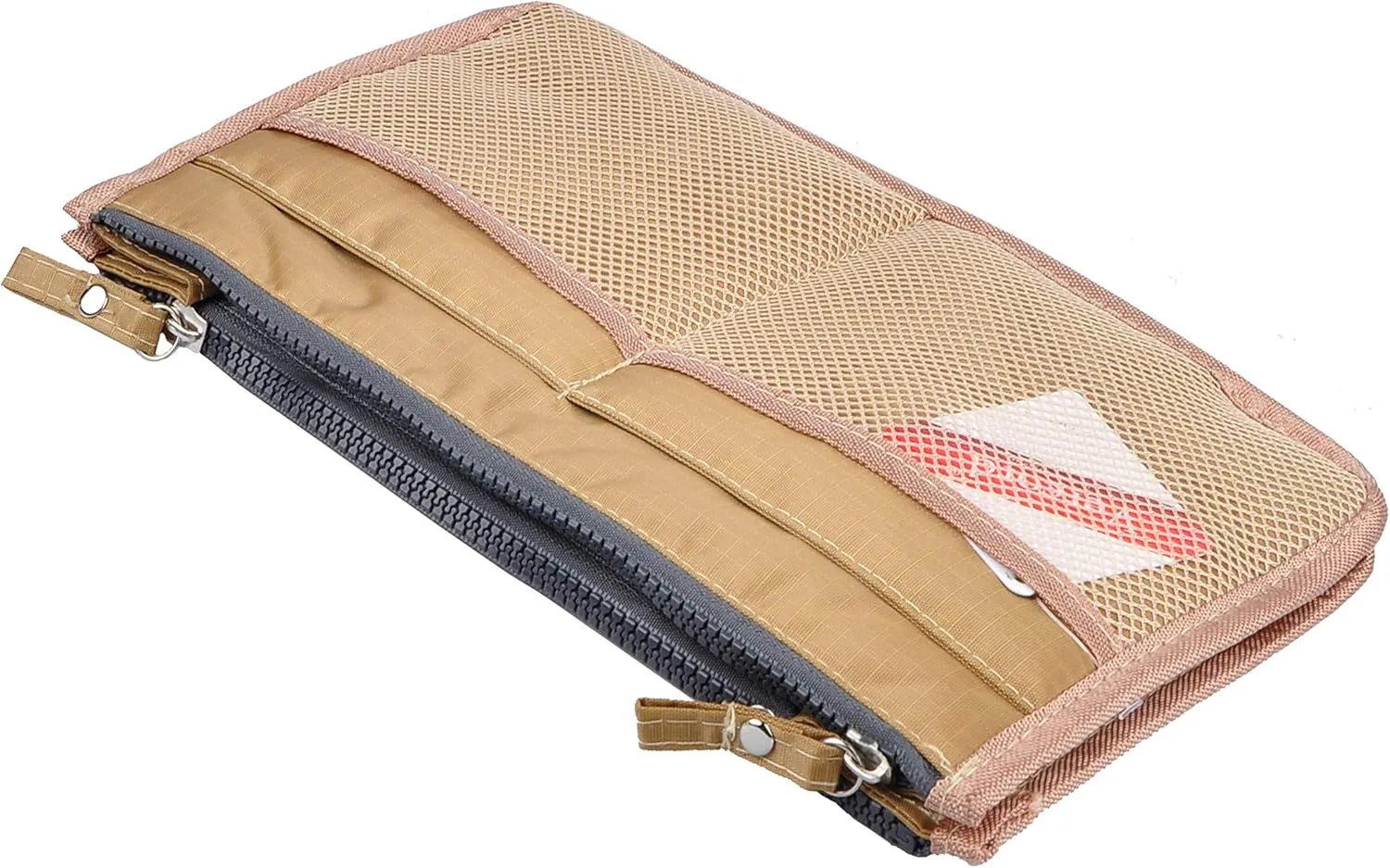 Vercord Updated Purse Handbag Organizer Insert Liner Bag in Bag 13 Pockets New Khaki Small