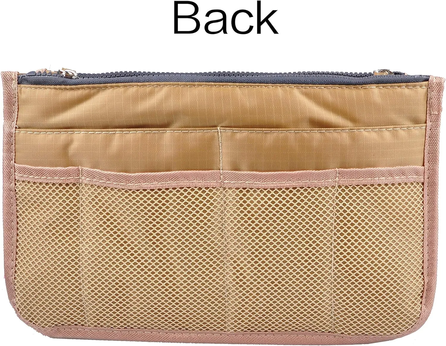 Vercord Updated Purse Handbag Organizer Insert Liner Bag in Bag 13 Pockets New Khaki Small