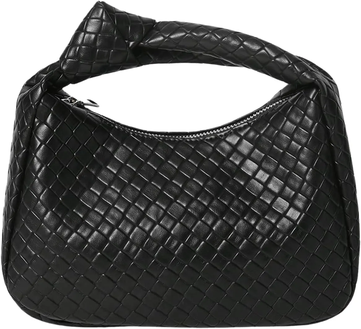 Verdusa Women's Hobo Bags Ruched PU Leather Handbag Clutch Purses Dumpling Pouch Bag