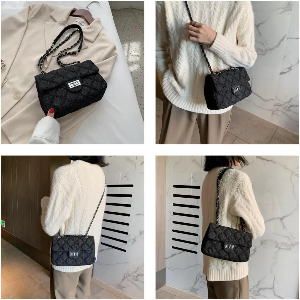 Vhitler Denim Purses - Crossbody Bags & Quilted Tote for Women - Trendy 2023 Designs