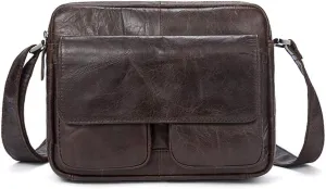 Vintage Brown Leather Personalised Messenger Bags