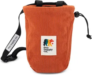 Vintage Corduroy Chalk Bag for Rock Climbing, Bouldering Chalk Bucket with Belt and Zippered Pocket - Perfect Rock Climbing Gear, Equipment for Indoor Gym and Outdoors