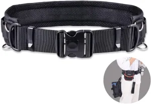 VisionKids Multi-Function Utility Belt Camera Waist Belt Adjustable 8XD-Rings for Hanging Tripod, Flashlight, Water Bottle or Photography Accessories Fit for Outdoor Photographer Universal Pack Strap