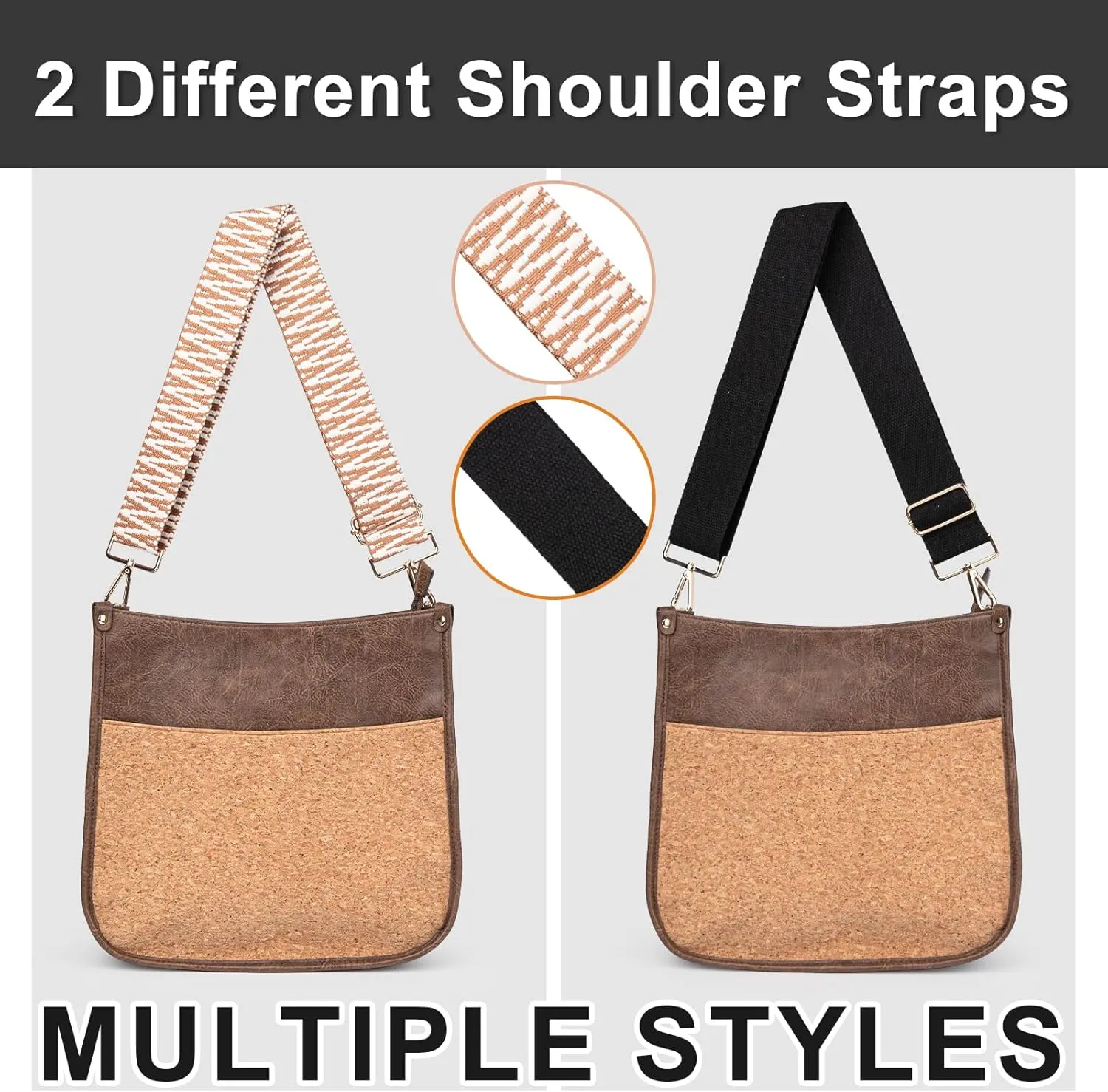 Viva Terry Vegan Leather Crossbody Fashion Shoulder Bag Purse with Adjustable Strap