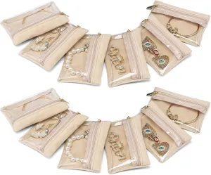 Vlando Travel Jewelry Bags - 12pcs Storage Pouches Organizer Case for Women