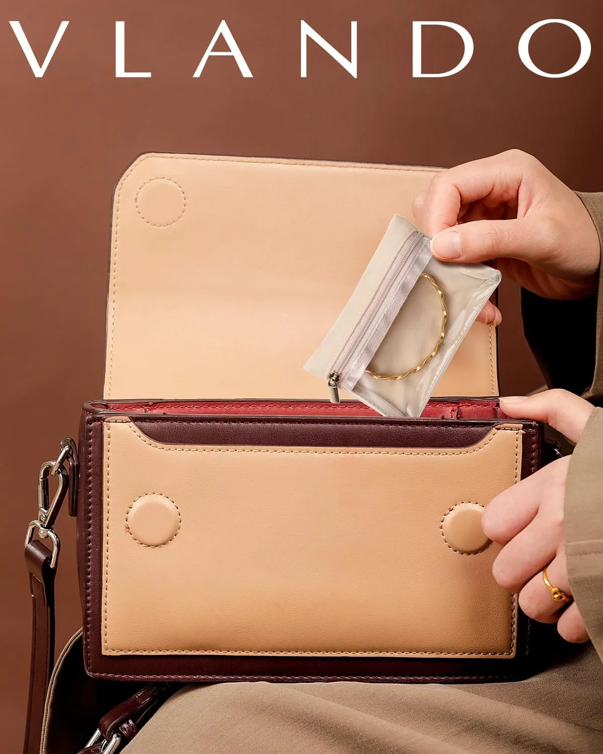 Vlando Travel Jewelry Bags - 12pcs Storage Pouches Organizer Case for Women