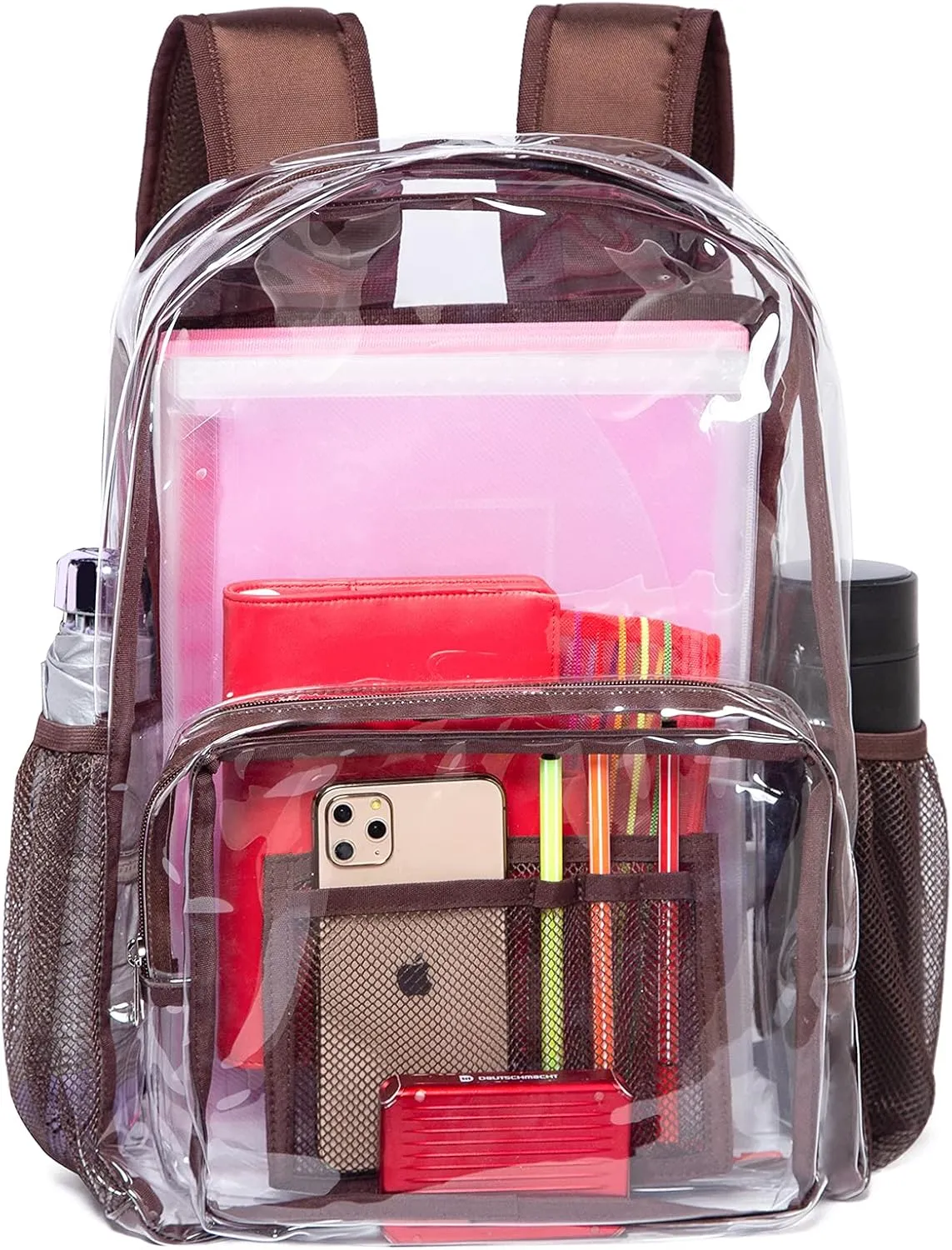 Vorspack Clear Backpack - Heavy Duty PVC Transparent See Through Backpack for College & Workplace