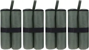 VOSAREA 4pcs Canopy Weight Bags Heavy Duty Tent Fixing Sand Bags Portable Solid Bags Sun Shelter for Hiking Camping Beach (Army Green)