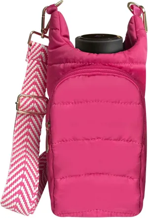 Water Bottle Carrier Bag with Strap | Hydrobag Crossbody Water Bottle Holder | Puffer Quilted Hydrobag with Adjustable Strap