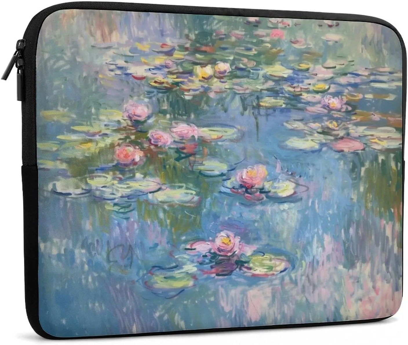 Water Lily Pond Laptop Sleeve 13/15 Inch Durable Briefcase Cover Shockproof Protective Case Handbags Portable Laptop Bag