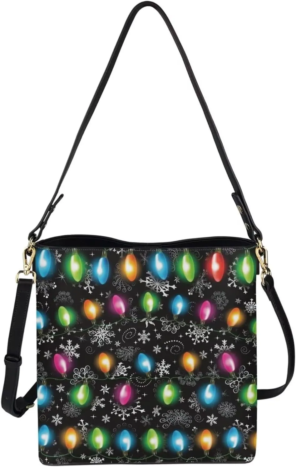 Waterproof Bucket Bags for Women, Crossbody Bag for Women Handbags PU Leather Shoulder Bags, 11”x 4.5”x 11.4”