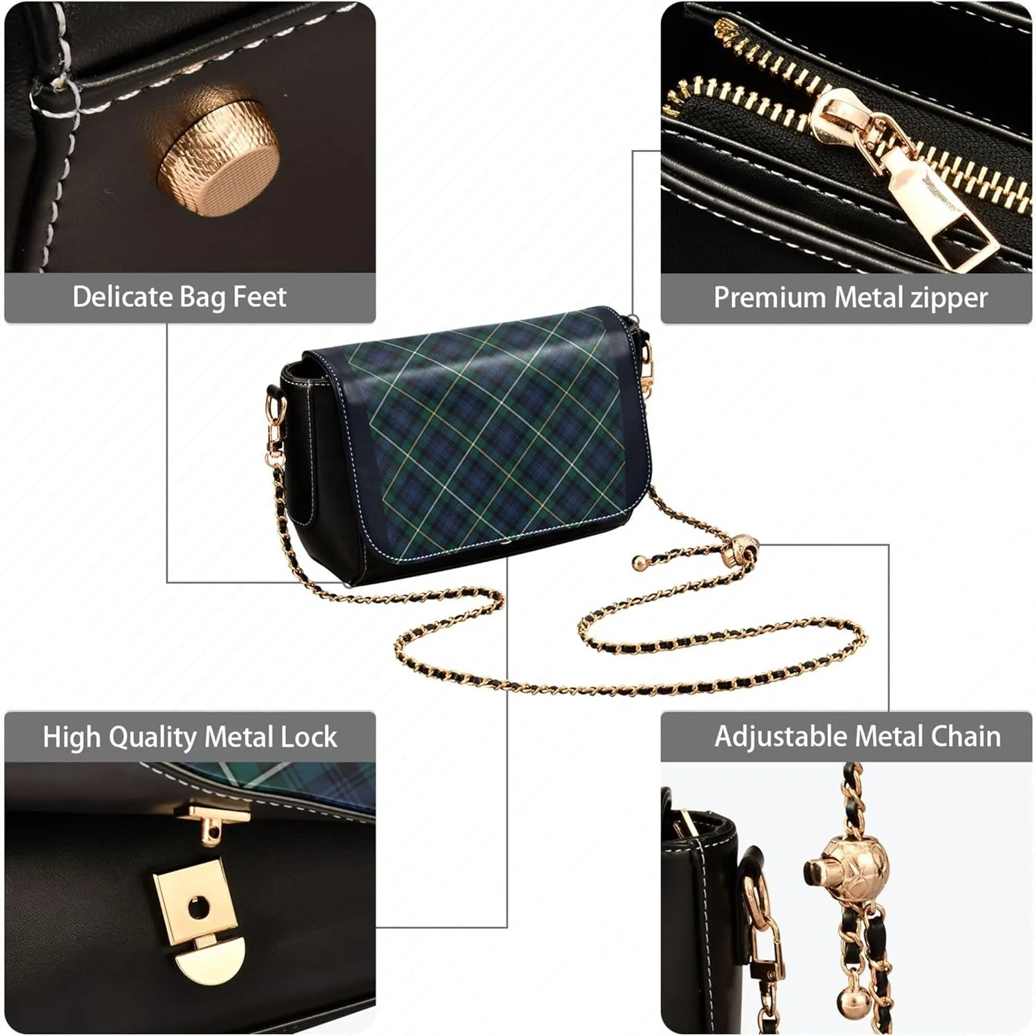 Waterproof Shoulder Leather Bags, Red Romantic Love Heart Crossbody Bags for Women Medium Purse with Chain Strap