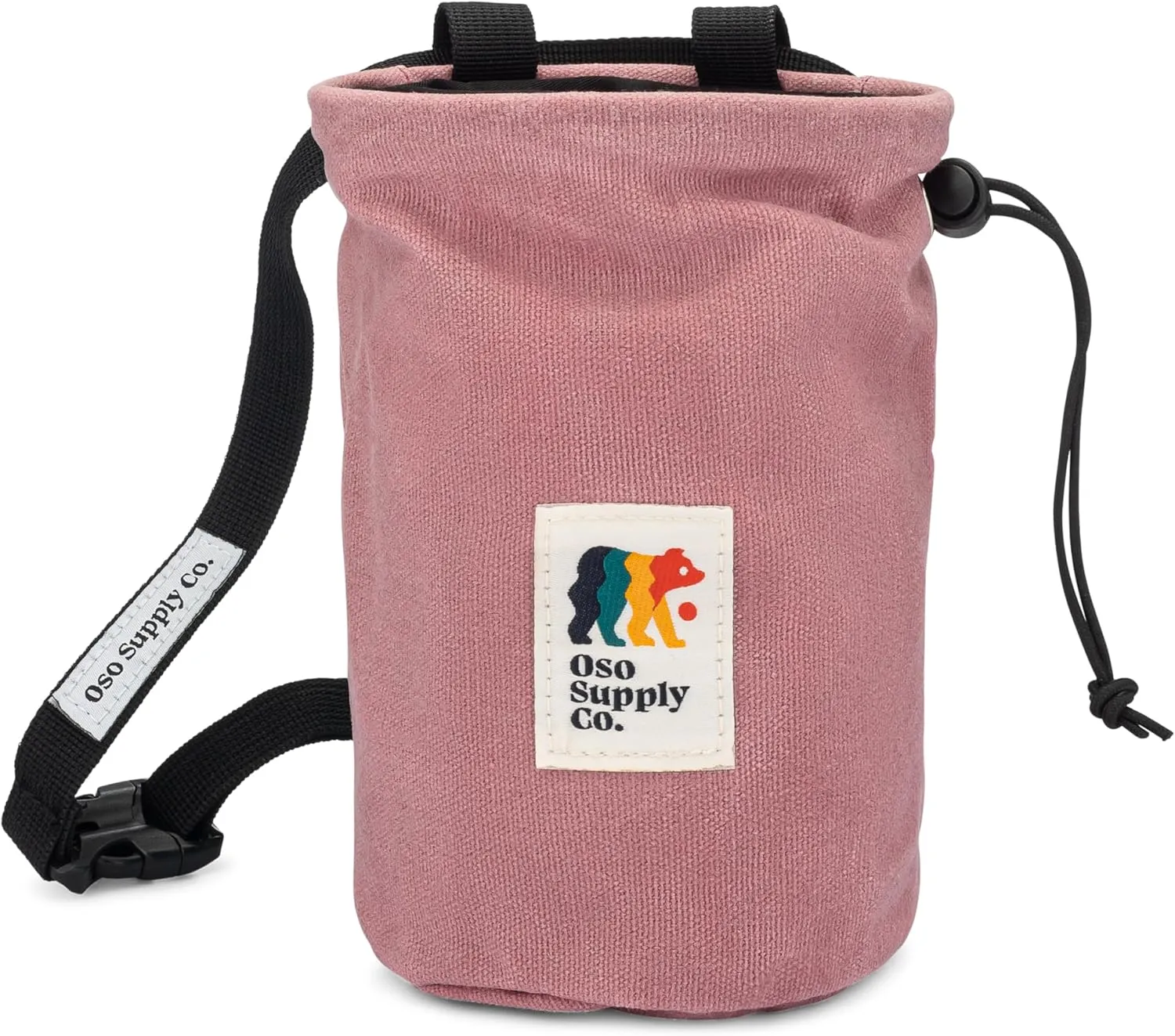Waxed Canvas Chalk Bag for Rock Climbing, Bouldering Chalk Bucket with Belt, Waterproof, Zippered Pocket - Perfect Rock Climbing Gear, Equipment for Indoor/Outdoors