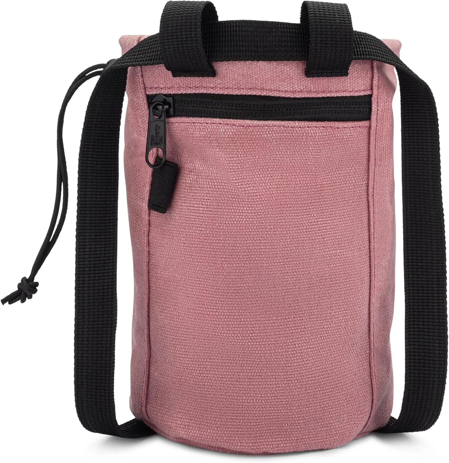 Waxed Canvas Chalk Bag for Rock Climbing, Bouldering Chalk Bucket with Belt, Waterproof, Zippered Pocket - Perfect Rock Climbing Gear, Equipment for Indoor/Outdoors