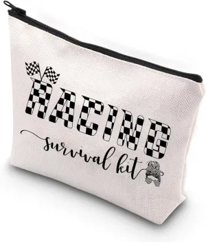 WCGXKO Racing Driver Gift Dirt Track Zipper Pouch Makeup Bag