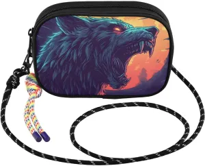 Werewolf Moon Roar Crossbody Bags for Women Cell Phone Purses Women's Shoulder Handbags Wallet Purse with Adjustable Strap
