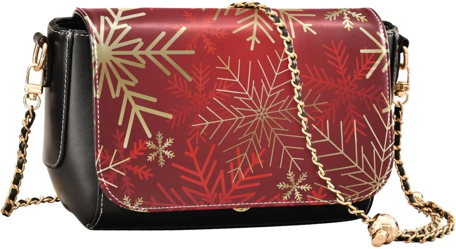 WIHVE Women's Crossbody Handbag Leather Shoulder Bag with Chain Strap