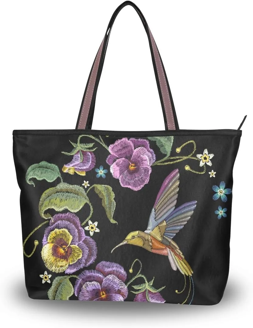 WIHVE Women's Large Satchel Handbag Tote Bags Purses Work Bag Ladies Zippered Weekend Shopping Bag