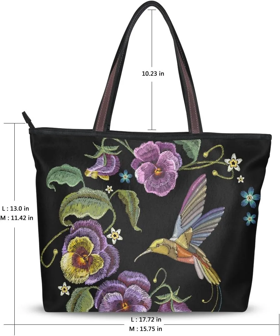 WIHVE Women's Large Satchel Handbag Tote Bags Purses Work Bag Ladies Zippered Weekend Shopping Bag
