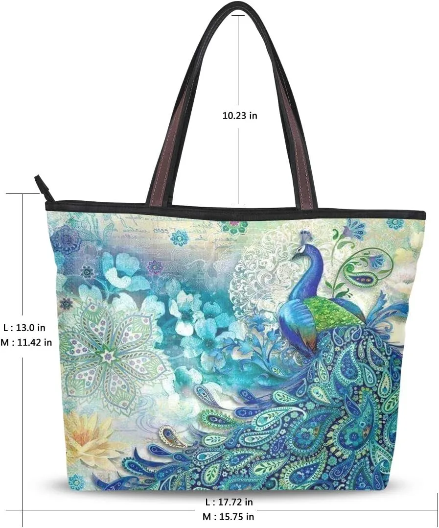 WIHVE Women's Large Satchel Handbag Tote Bags Purses Work Bag Ladies Zippered Weekend Shopping Bag