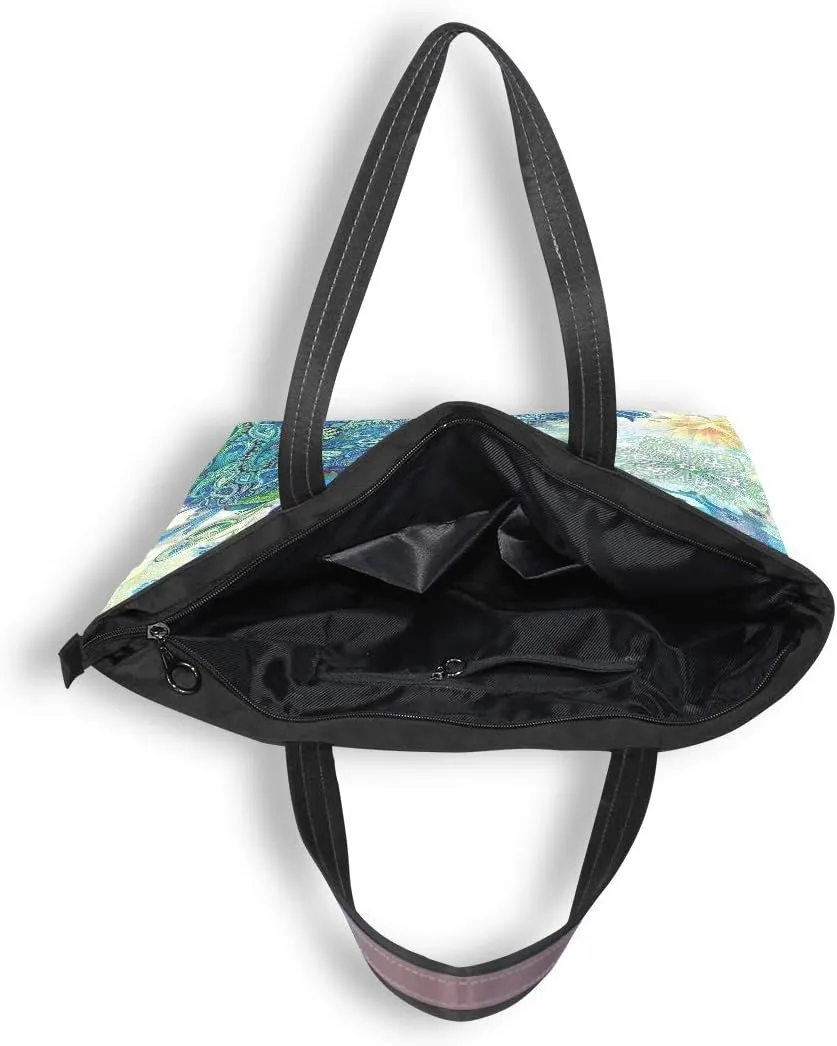 WIHVE Women's Large Satchel Handbag Tote Bags Purses Work Bag Ladies Zippered Weekend Shopping Bag