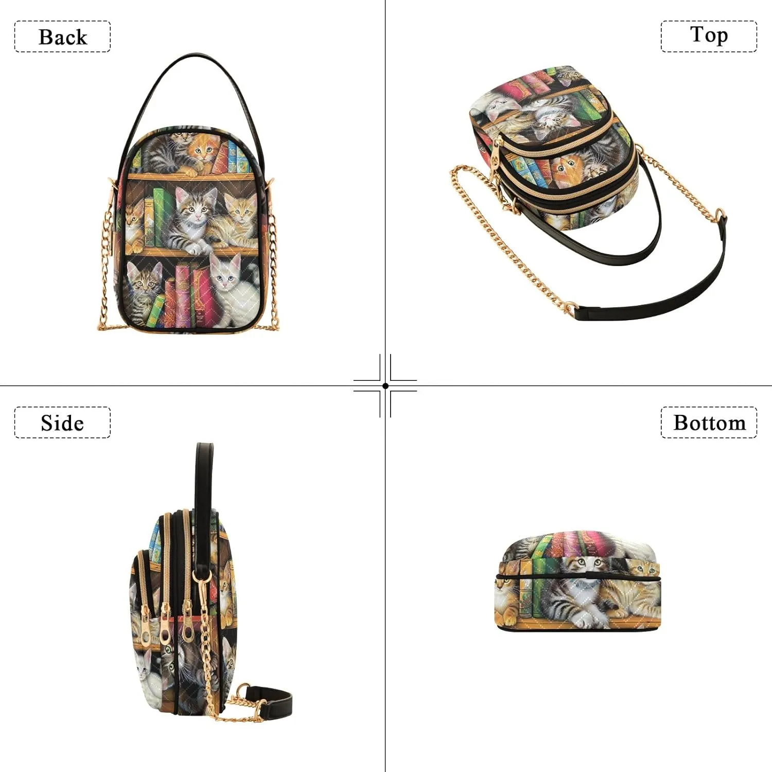 Wild Leopards Quilted Crossbody Bag Casual Crossbody Bags for Women