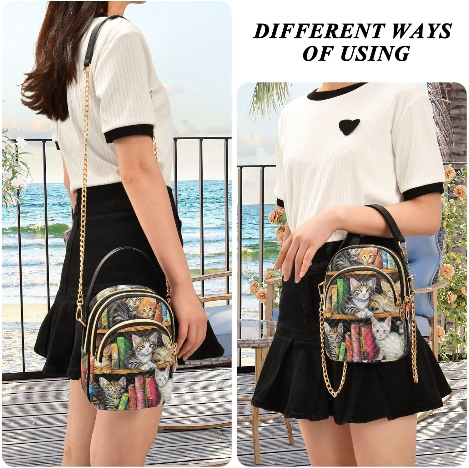 Wild Leopards Quilted Crossbody Bag Casual Crossbody Bags for Women