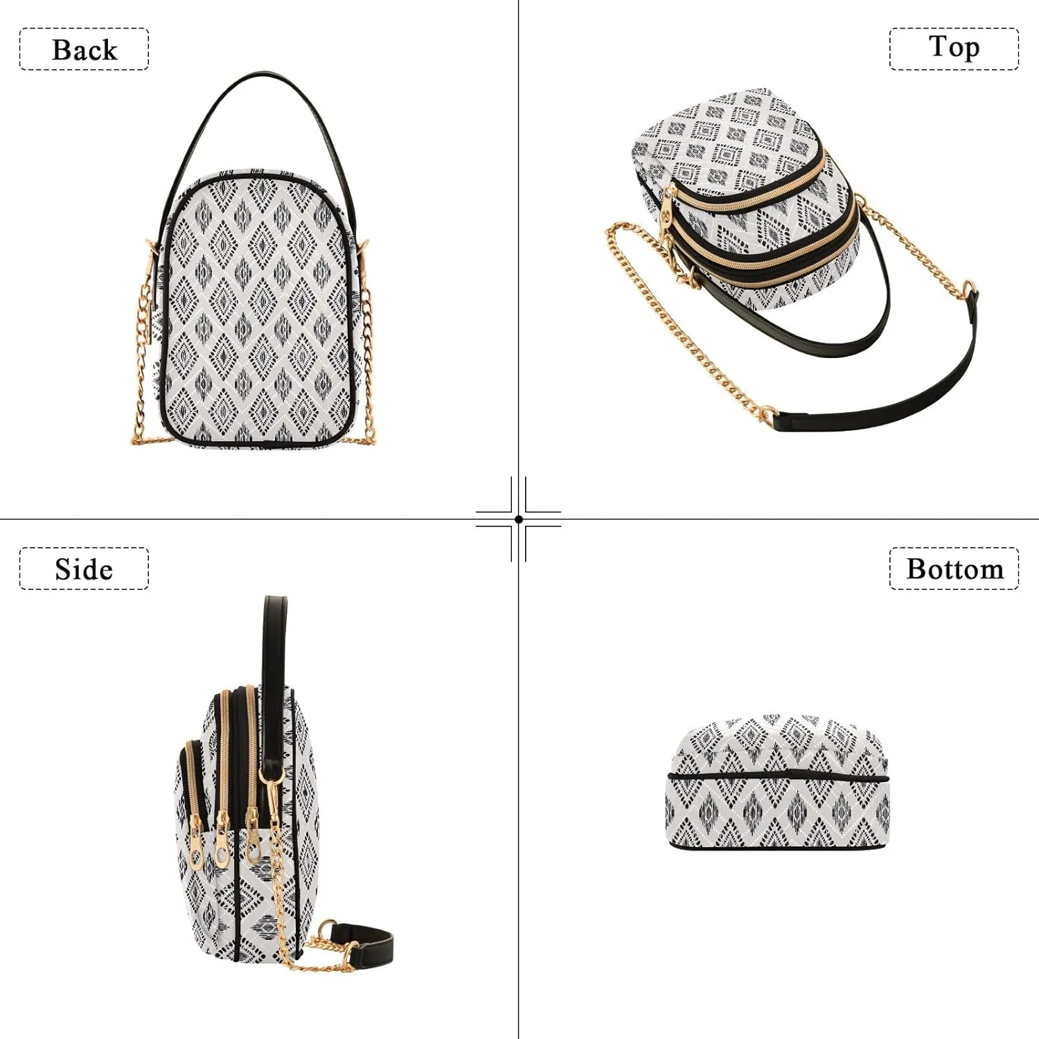 Wild Leopards Quilted Crossbody Bag Casual Crossbody Bags for Women
