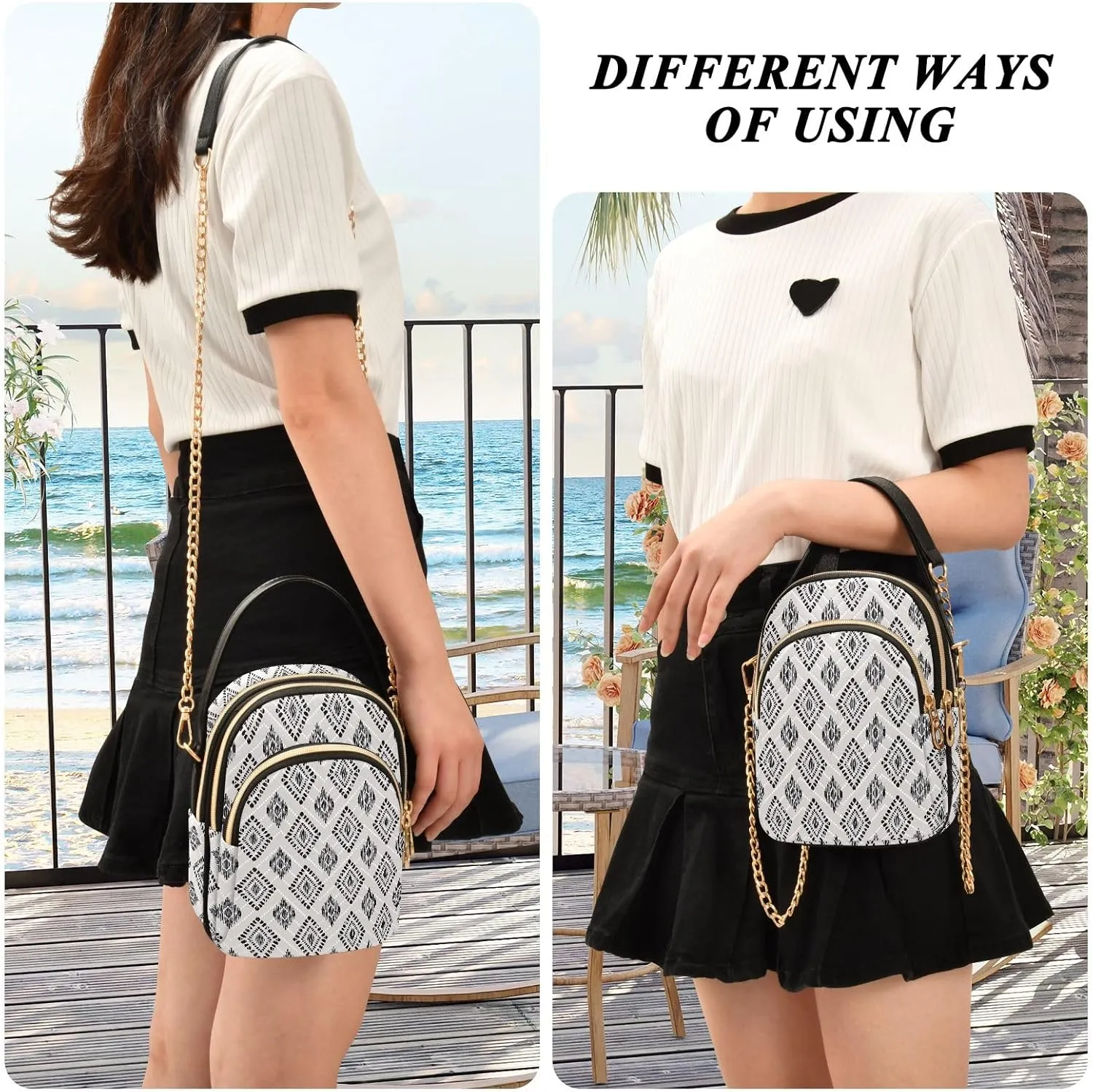 Wild Leopards Quilted Crossbody Bag Casual Crossbody Bags for Women