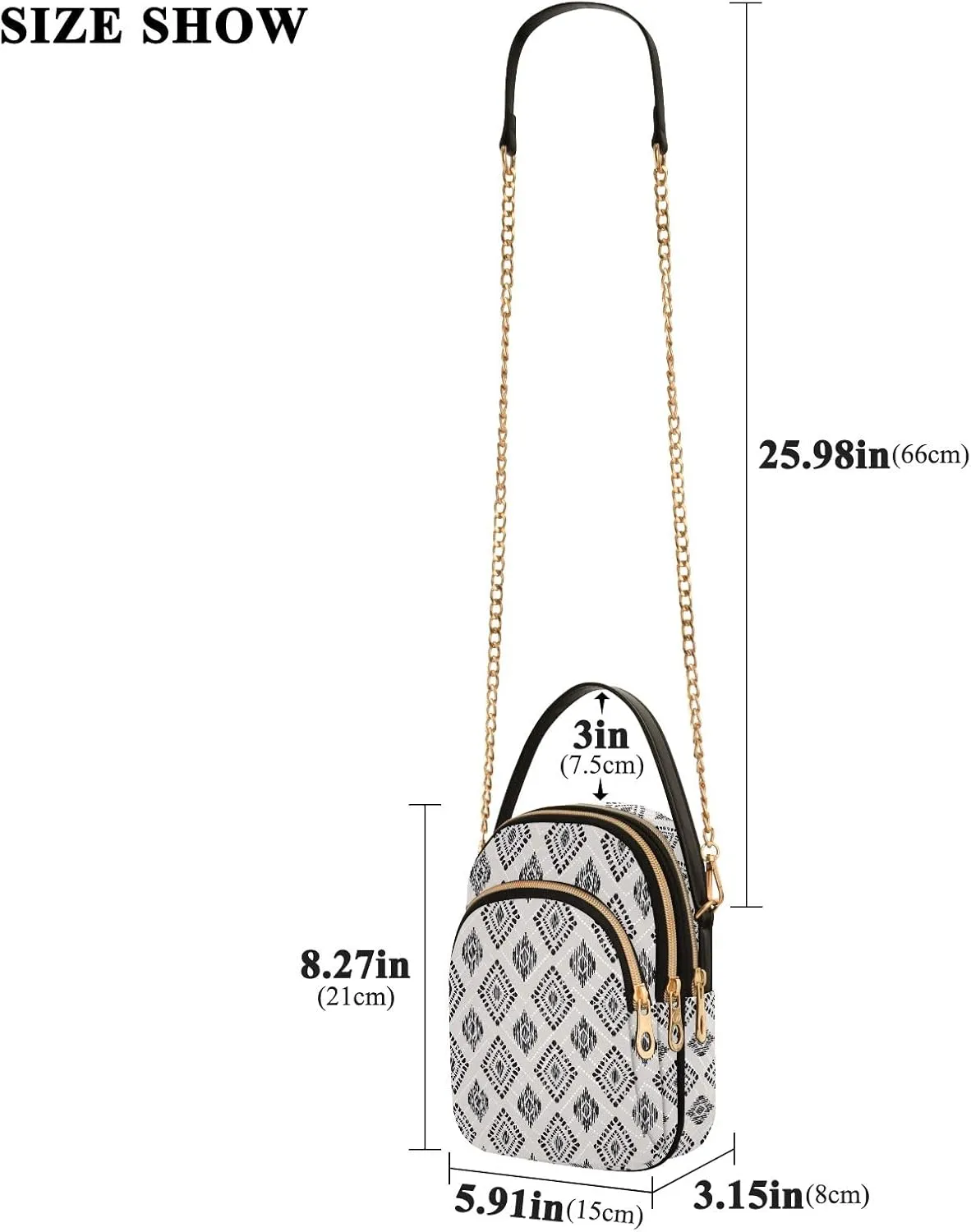 Wild Leopards Quilted Crossbody Bag Casual Crossbody Bags for Women