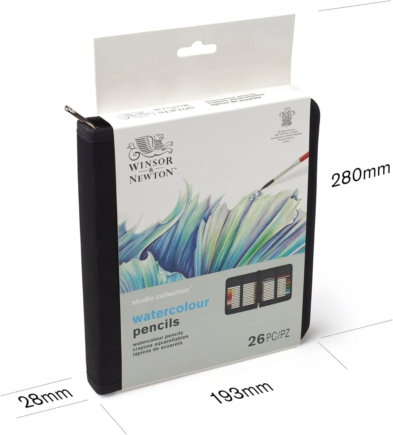 Winsor & Newton Studio Collection Artist Pencils, Watercolor Pencil Wallet, Set of 26