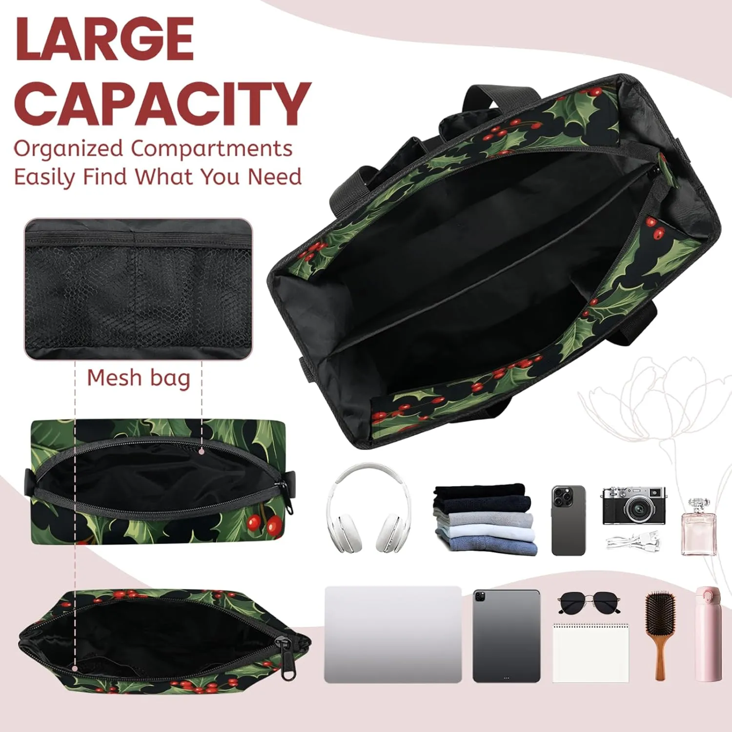 Women Fashion Tote Bag Wallet Shoulder Bags Set 3PCS Top Handle Satchel Purse Large Zippered Handbag Daily Use