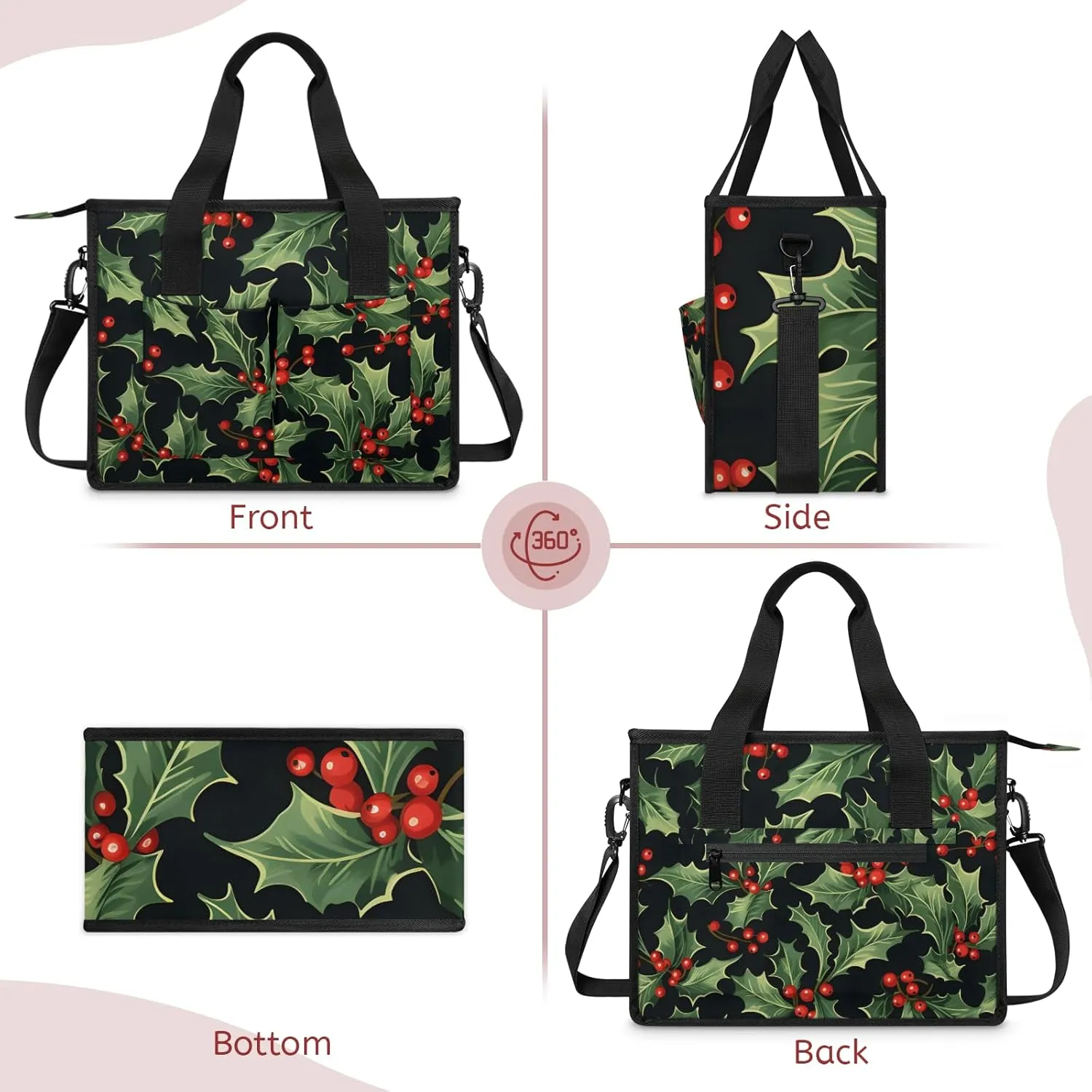Women Fashion Tote Bag Wallet Shoulder Bags Set 3PCS Top Handle Satchel Purse Large Zippered Handbag Daily Use