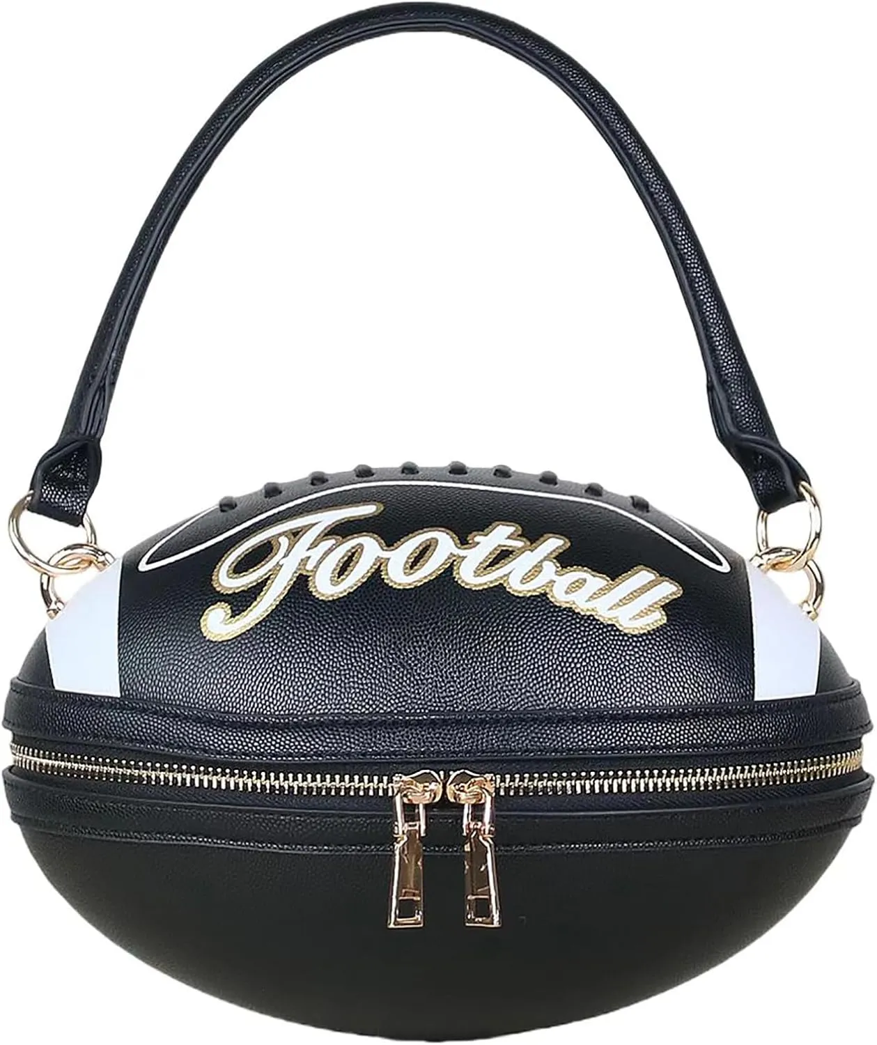 Women Football Shaped Crossbody Shoulder Bag Rugby Clutch Handbag Unique Novelty Football Purse