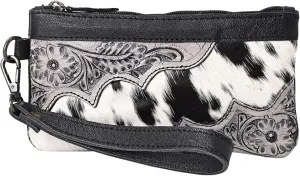 Women Hand tooled Natural Cowhide Leather hand Clutch | Hand Bag | Purse | Coin Pouch Bag valentines day gifts