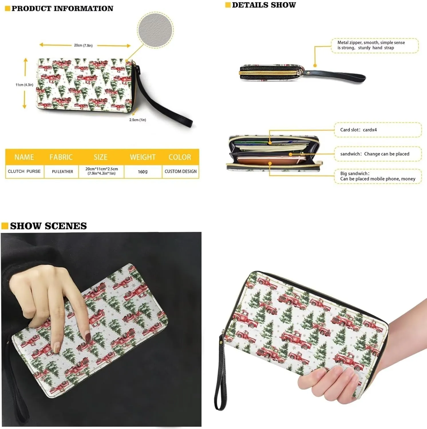 Women Handbags Purses Large Top Handle Bags/PU Leather Long Wallets/Small Make Up Pouch