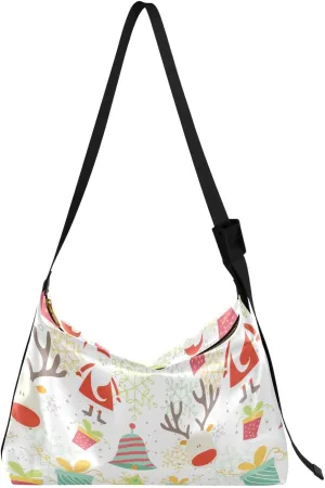 Women Men Shoulder Bag Leather Hobo Crossbody Handbags Clutch with Adjustable Strap Multiple prints