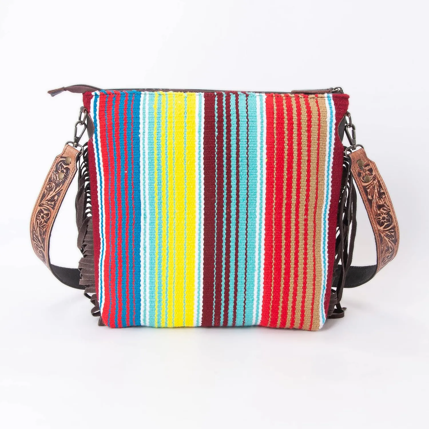 Women Natural Cowhide Leather Crossbody Bag With Adjustable Detachable Strap