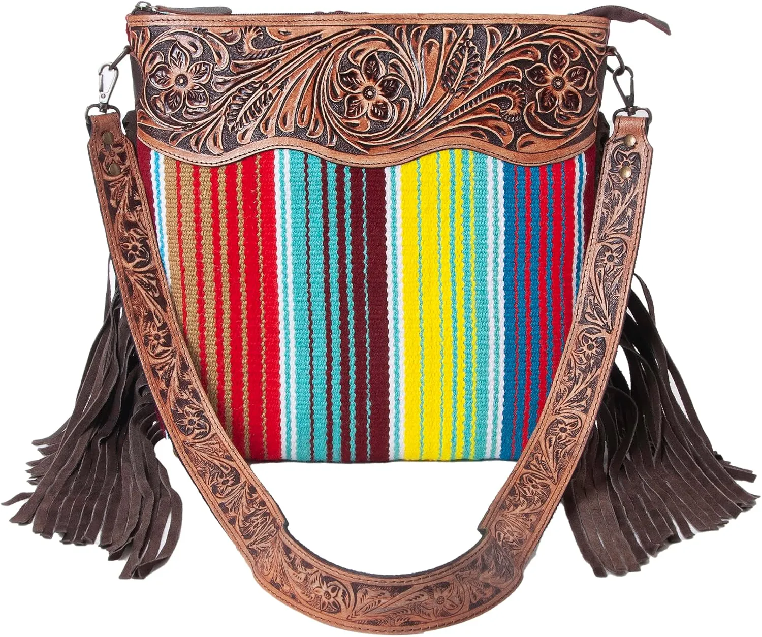 Women Natural Cowhide Leather Crossbody Bag With Adjustable Detachable Strap