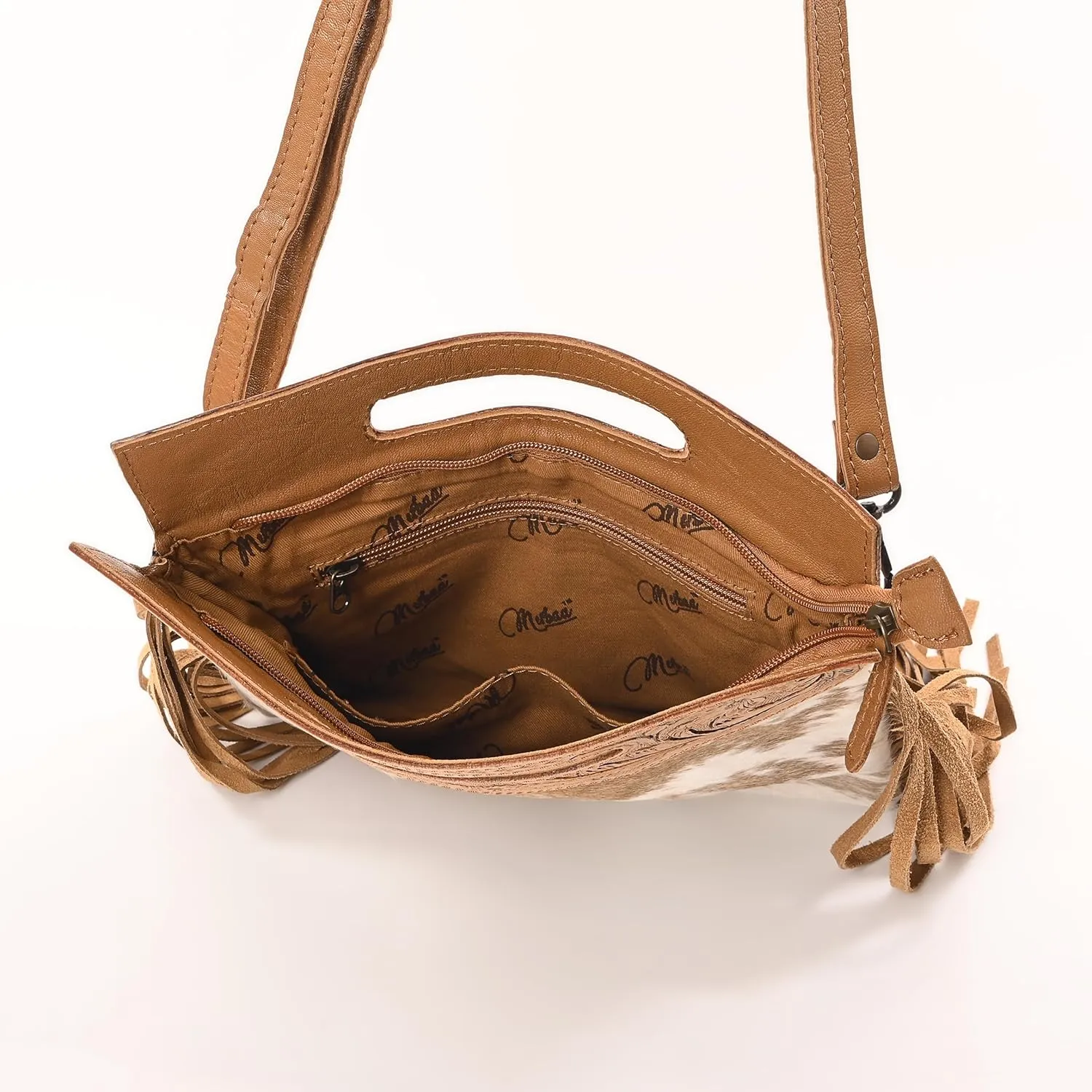 Women Natural Cowhide Leather Crossbody Sling Bag With Adjustable Detachable Strap | Shoulder Bag | Handbag