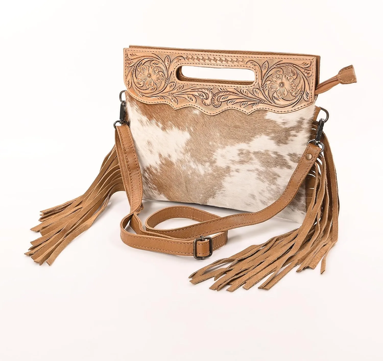 Women Natural Cowhide Leather Crossbody Sling Bag With Adjustable Detachable Strap | Shoulder Bag | Handbag