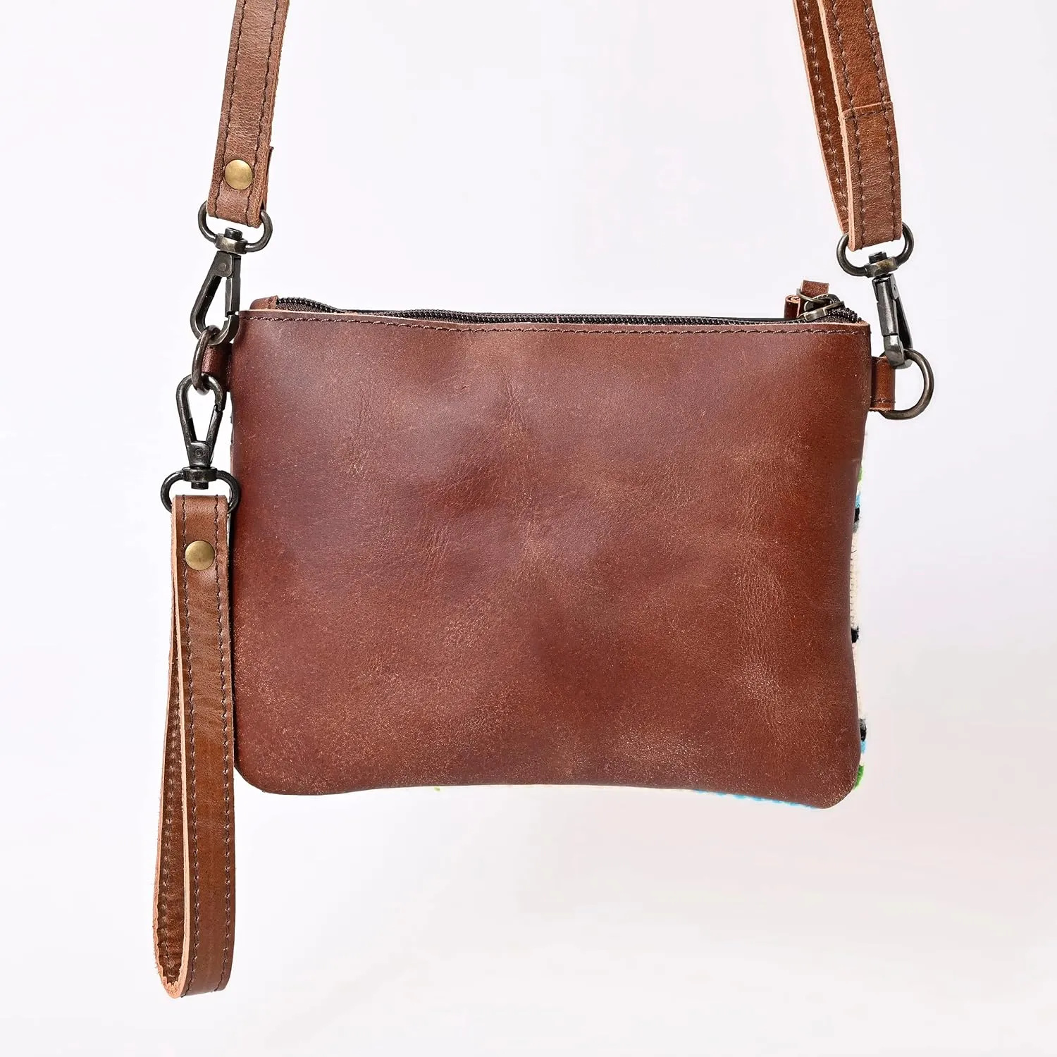 Women Natural Cowhide Leather Hand Bag With Adjustable Detachable Strap Leather Massenger Handbag Purse Sling Bag