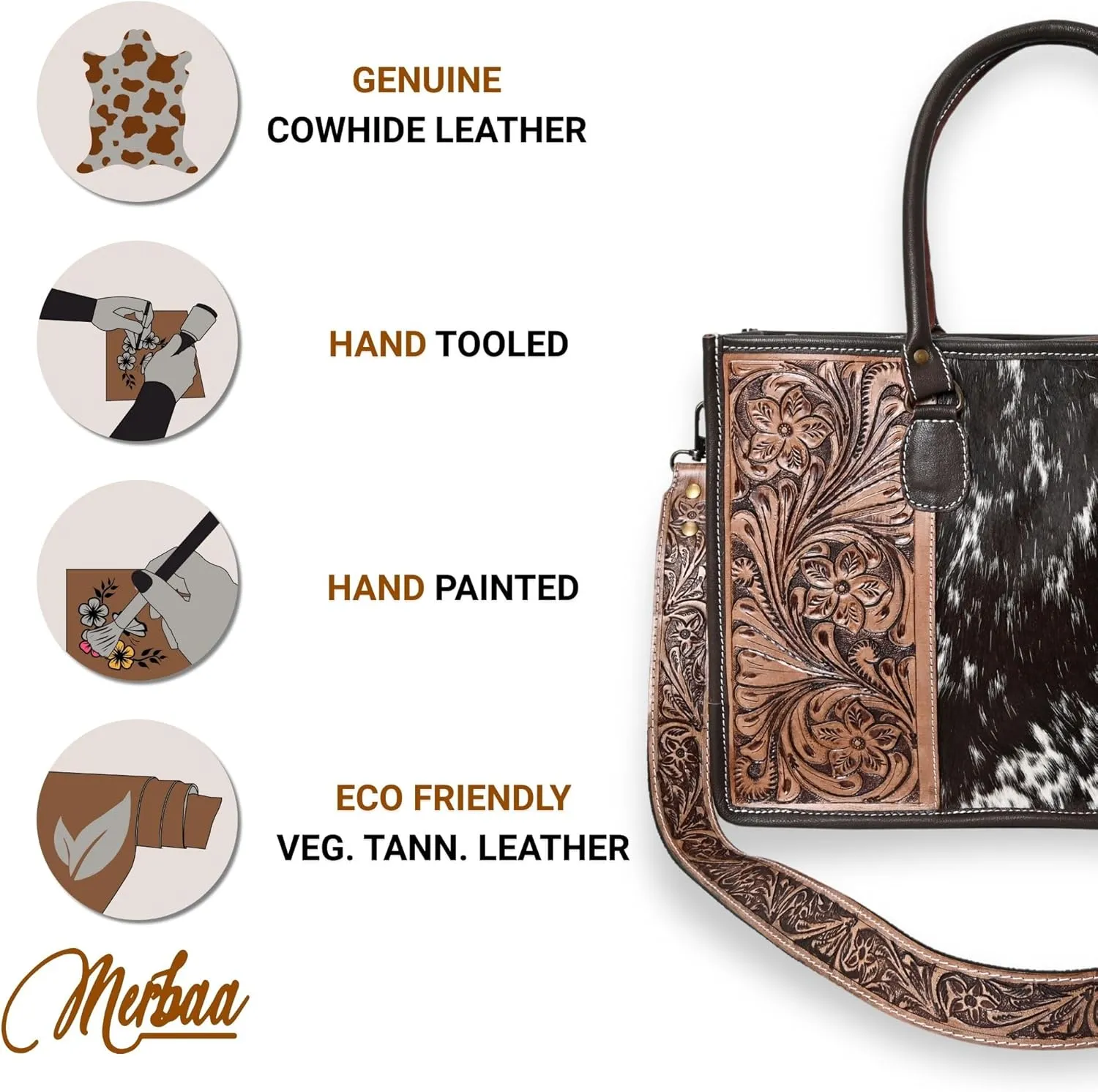 Women Natural Cowhide Leather Hand Bag With Adjustable Detachable Strap Leather Massenger Handbag Purse Sling Bag