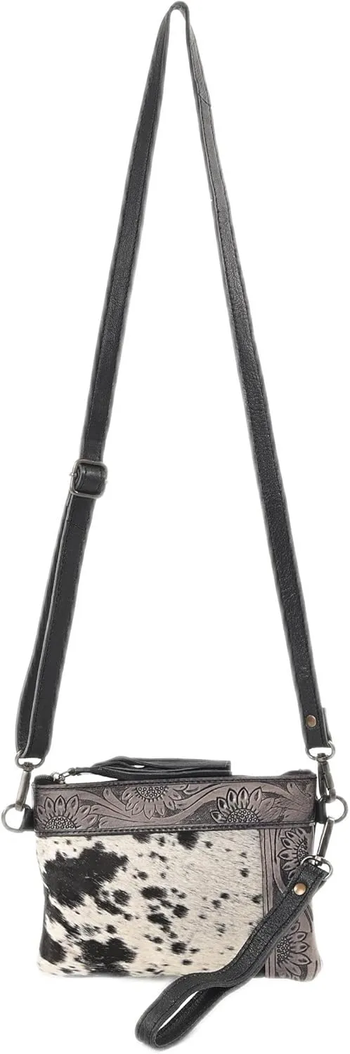 Women Natural Cowhide Leather Hand Bag With Adjustable Detachable Strap Leather Massenger Handbag Purse Sling Bag