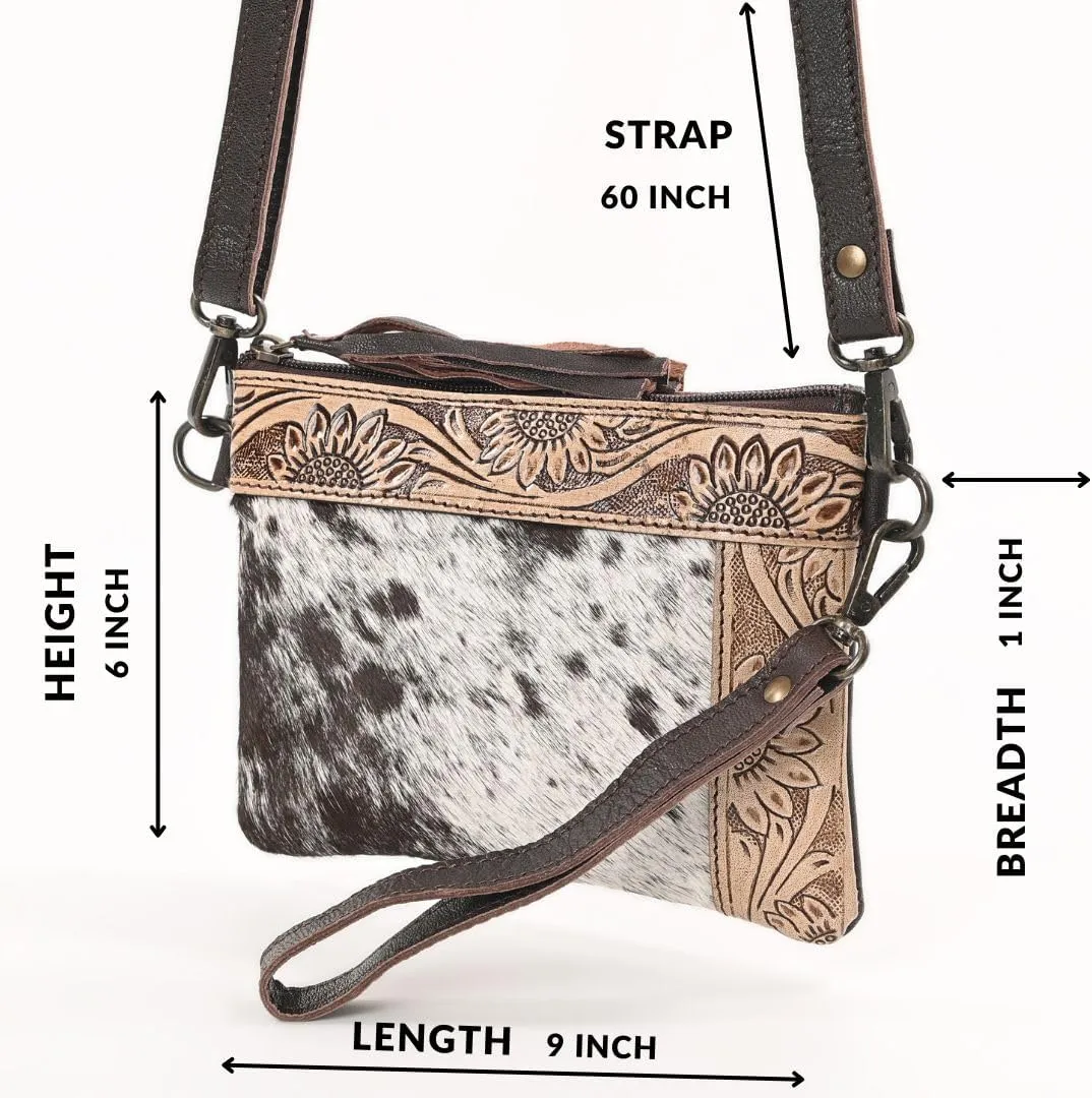 Women Natural Cowhide Leather Hand Bag With Adjustable Detachable Strap Leather Massenger Handbag Purse Sling Bag