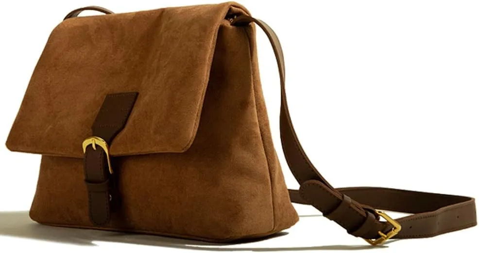 Women Shoulder Bags Velvet Crossbody Bag Large Retro Hobo Handbag Purse Zipper Closure