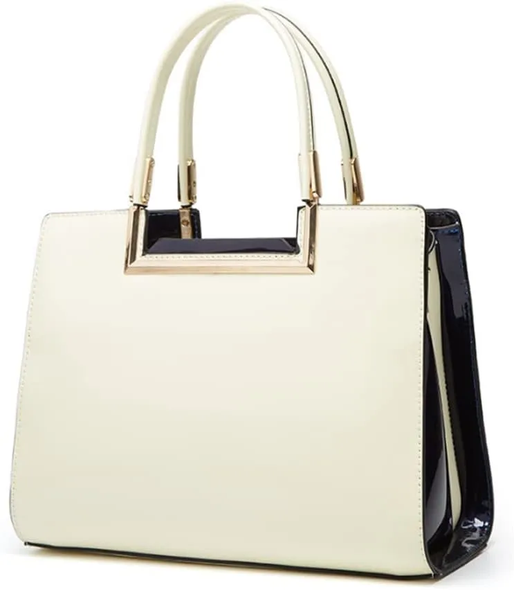 Women Top Handle Purse Satchel Patent PU Leather Handbag Shoulder Crossbody Bag Tote