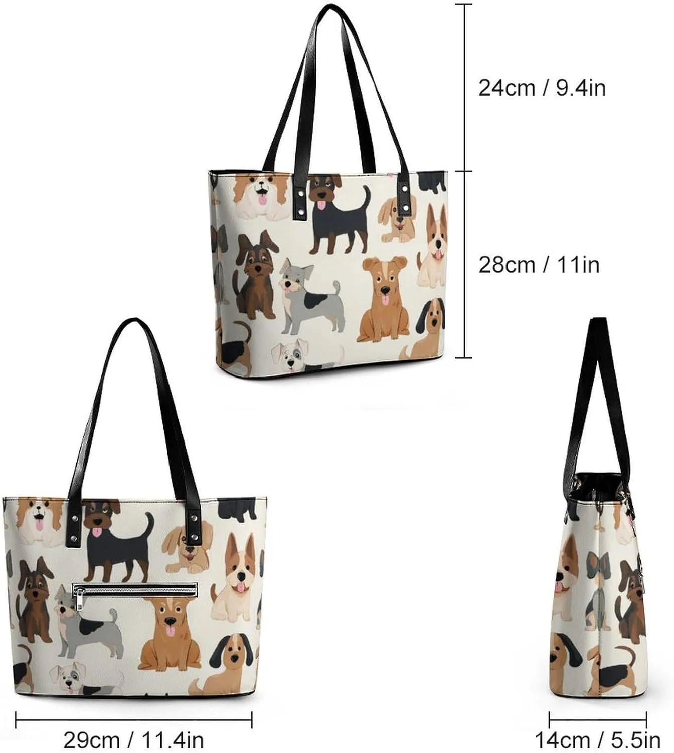 Women Tote Bags Handbags PU Leather Shoulder Casual Handbags